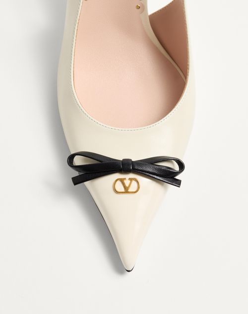 Bepointy Slingback Pump In Patent Leather And Kidskin 80mm Bepointy Slingback Pump In Patent Leather And Kidskin 80mm