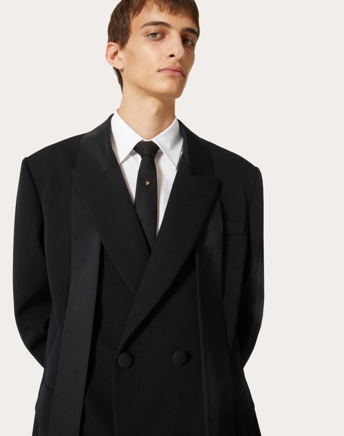 Valentino double-breasted wool blazer - Black