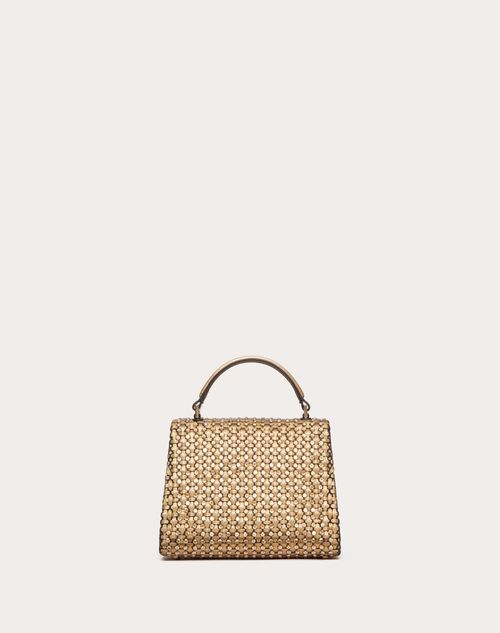 Valentino Vsling Mini Rhinestone Top-Handle Bag