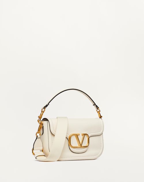 Valentino Garavani - Valentino Garavani Alltime Grainy Calfskin Shoulder Bag - Ivory - Woman - Winter Shop