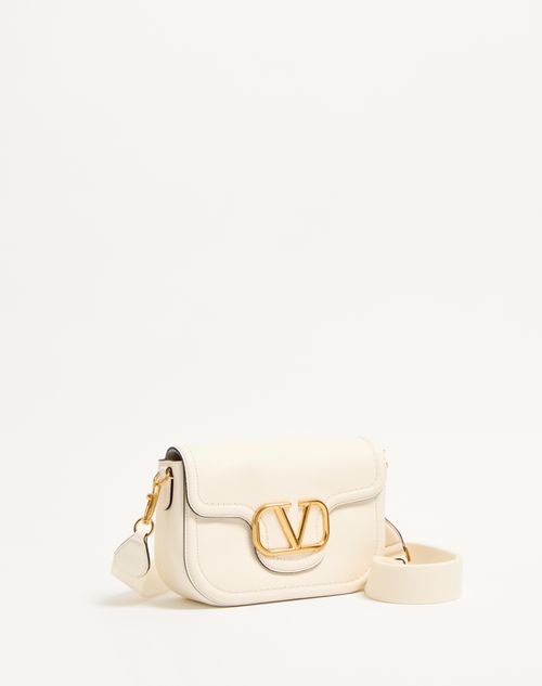 Valentino Garavani - Sac Porté Épaule Alltime En Cuir De Veau Grainé Souple - Ivoire - Femme - Valentino Garavani Alltime