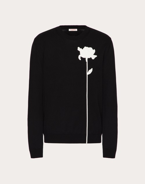 Valentino Black Floral Sweatshirt
