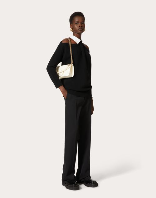 Valentino - Wool Jumper - Black/white - Woman - Knitwear