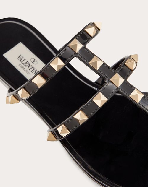 Valentino rockstud slides cheap black