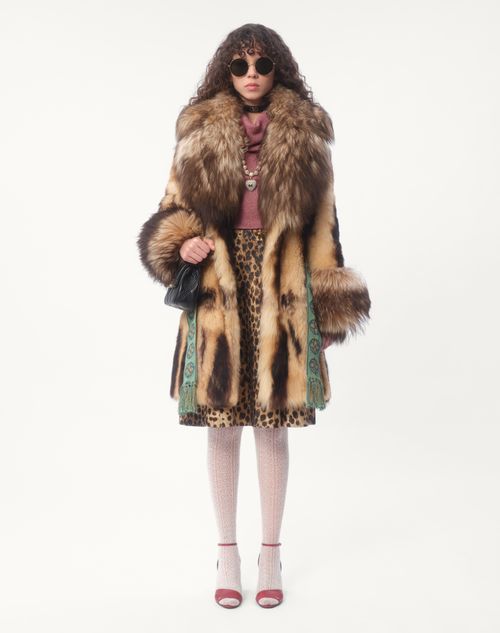 Valentino - Shearling Coat - Beige/brown - Woman - New Arrivals