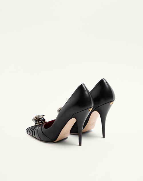 Valentino Garavani - Panthea Goatskin Pumps 105mm - Black - Woman - Pumps