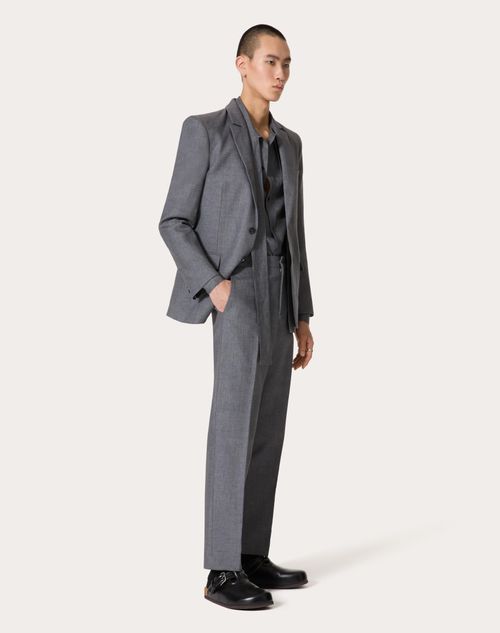 Valentino - Linen Trousers - Light Grey - Man - Shelf - Mrtw - Fashion Formal