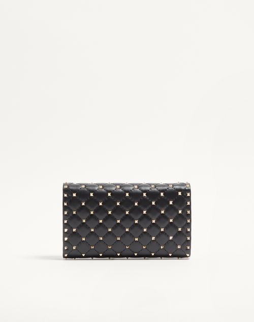 Valentino Garavani - Rockstud Spike Nappa Leather Crossbody Clutch Bag - Black - Woman - Clutches