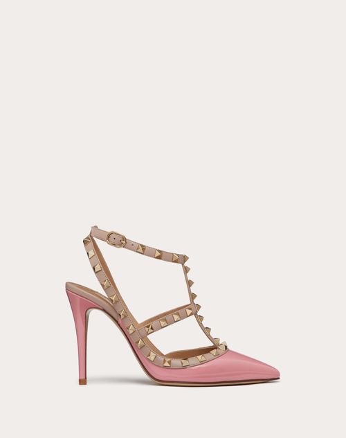 Valentino Garavani - Patent Rockstud Caged Pump 100mm - Candy Rose/poudre - Woman - Gifts For Her