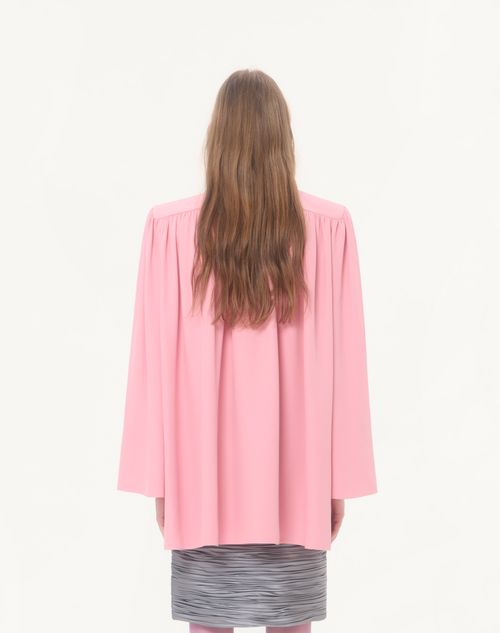 Valentino - Plissiertes Cady Couture Top - Rosa - Frau - Blusen Und Tops