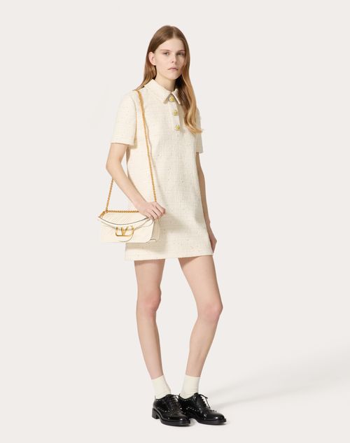 Valentino - Delicate Tweed Short Dress - Natural - Woman - Dresses