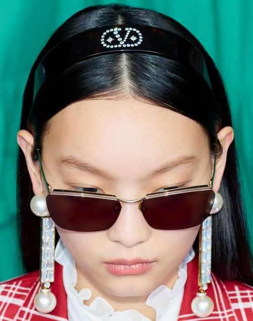 Valentino Garavani - San Fin Metal Earrings With Swarovski® Crystals And Pearls - Gold/cream/crystal - Woman - Fashion Jewelry