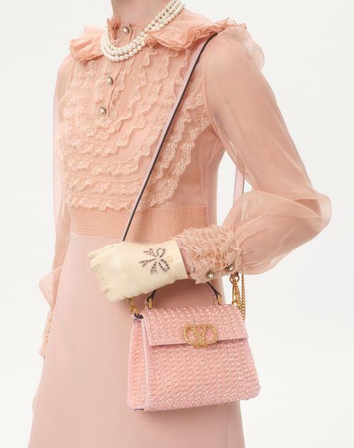Valentino Garavani Vsling Mini Embroidered Handbag With Valentino Garavani Vsling Mini Embroidered Handbag With