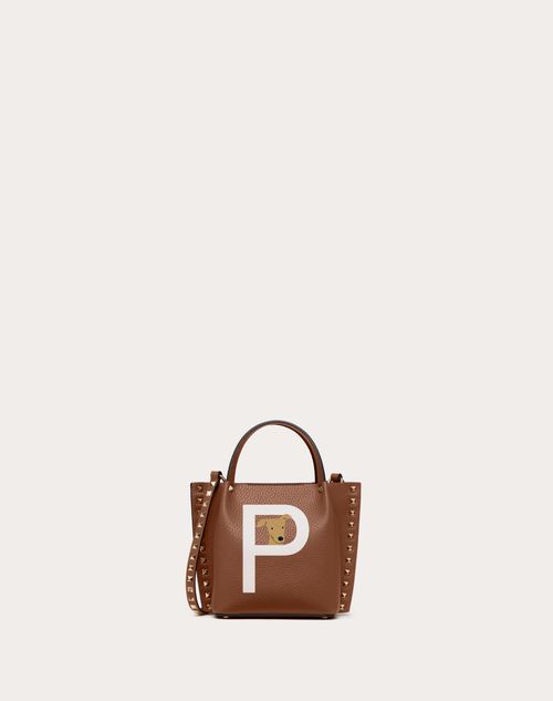 Valentino 'V' logo leather mini shopper