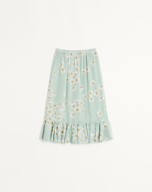 Valentino - Gonna In Organza Stampa Papier Floral Ginestre - Multicolor - Donna - Gonne