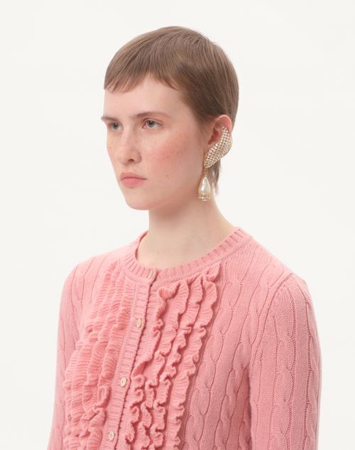 Valentino Garavani - Poetique Des Gouttes Earrings In Metal, Pearl And Swarovski® Crystals - Crystal/cream - Woman - Fashion Jewelry