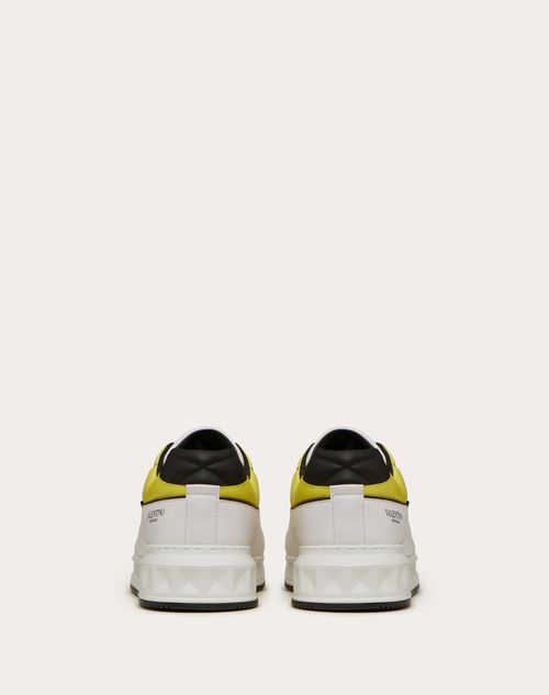 One Stud Low-top Nappa Sneaker for Man in White/ Black | Valentino US