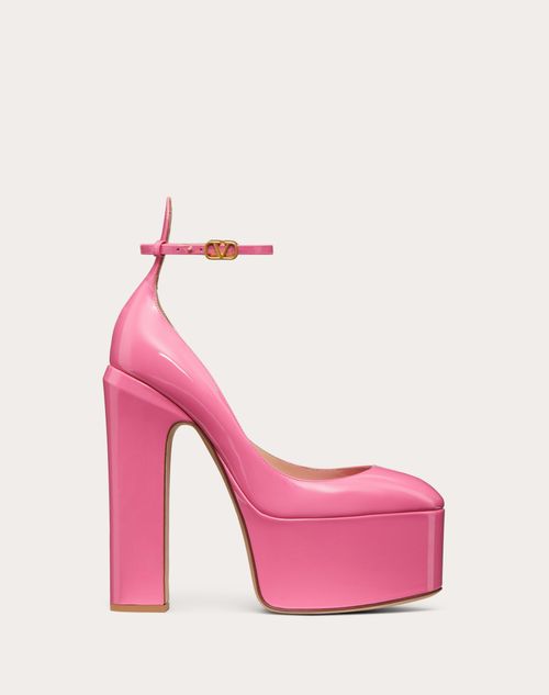 Valentino Garavani - Valentino Garavani Tan-go Platform Pump In Patent Leather 155 Mm - Pink - Woman - Shoes