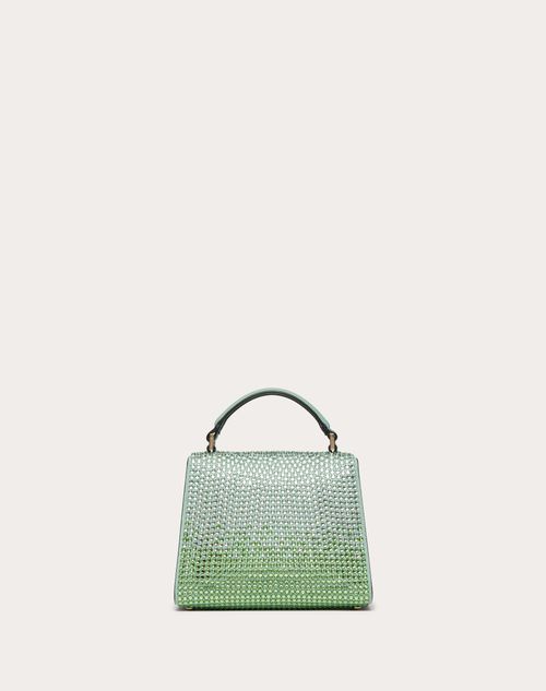 V Sling Small Embellished Tote Bag in Green - Valentino Garavani