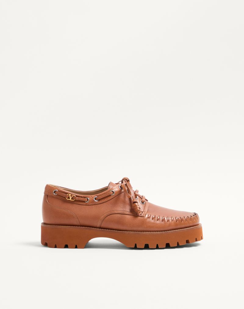 Lord Chunky Buffalo Boat Shoe Tabac — Valentino
