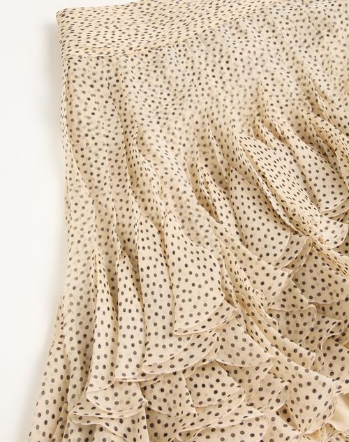 Valentino - Plusdepois Print Chiffon Skirt - Birch/black - Woman - Skirts