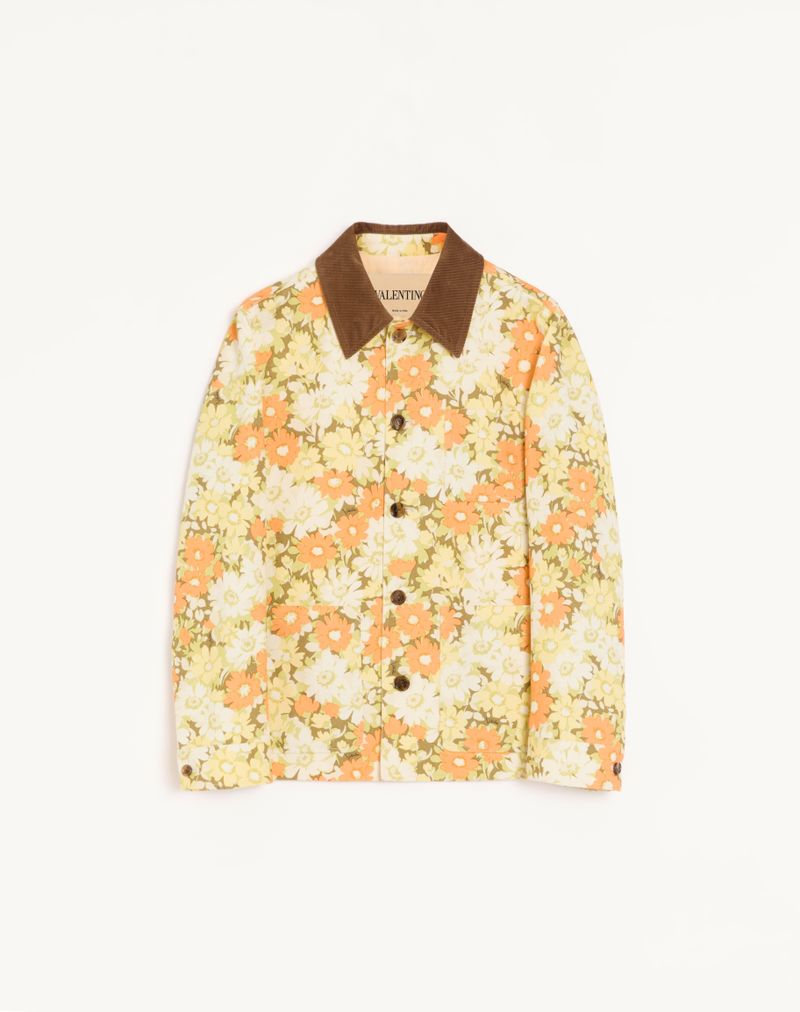 Surchemise Drill Coton Papier Floral Multicolore — Valentino
