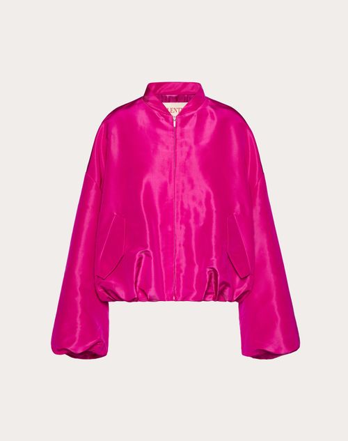 Valentino - Padded Faille Bomber Jacket - Pink - Woman - Pea Coats