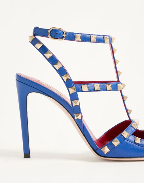 Valentino Garavani - Rockstud Kidskin Pumps 100mm - Cobalt - Woman - Pumps And Slingbacks
