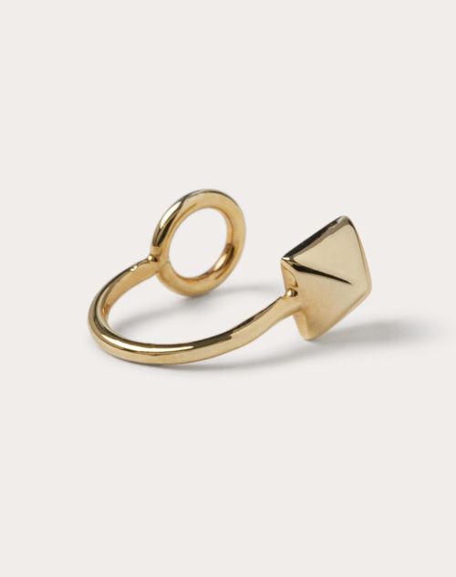 Valentino Garavani - Metal Rockstud Lip Ring - Gold - Woman - Jewelry