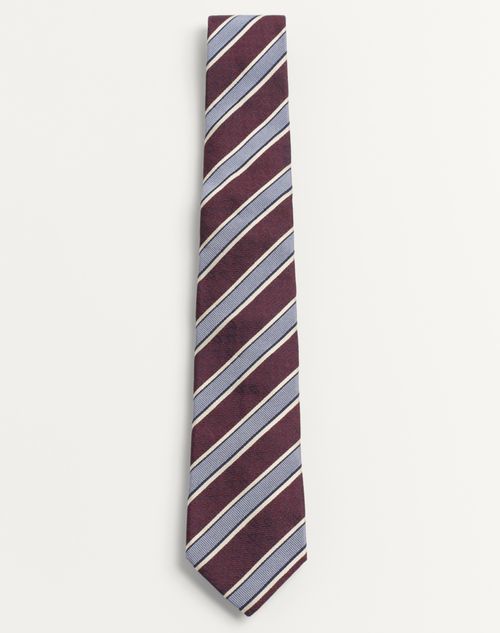 Valentino Garavani - Valentie Striped Silk Tie - Multicolor - Man - Shelf - M Accessories - Scarves