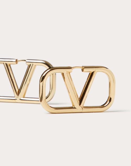 Valentino Garavani - Vlogo Signature Metal Earrings - Gold - Woman - Woman Bags & Accessories Sale