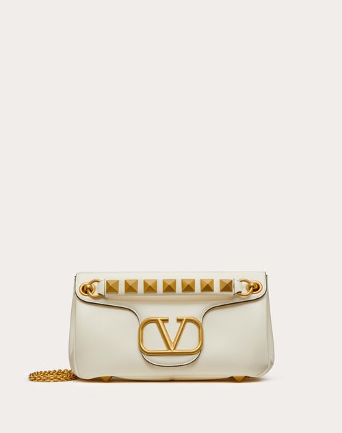 Valentino Garavani - Stud Sign Nappa Shoulder Bag - Ivory - Woman - Gifts For Her