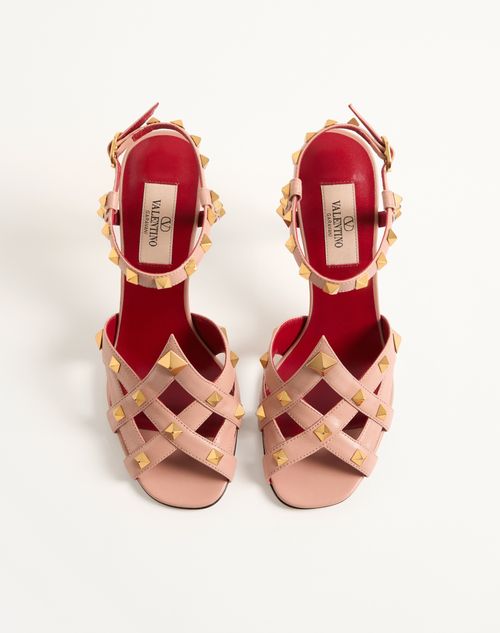 Valentino Garavani - Studdy Kidskin Sandal 100mm - Pink - Woman - Sandals
