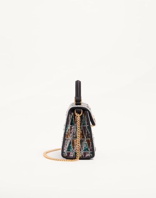 Valentino Garavani - Valentino Garavani Vsling Mini Embroidered Handbag - Multicolor - Woman - Top Handle Bags