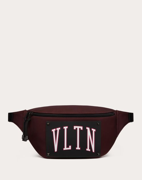 Valentino Garavani - Vltn Nylon Belt Bag - Rubin/black - Man - Belt Bags