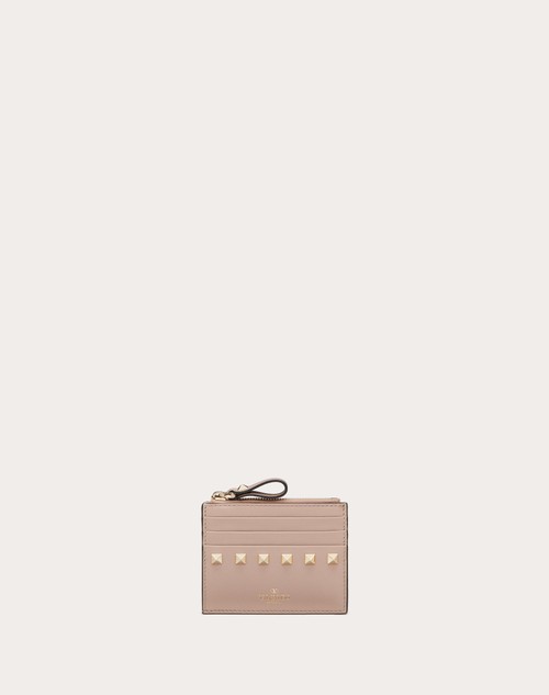 valentino garavani rockstud leather card holder