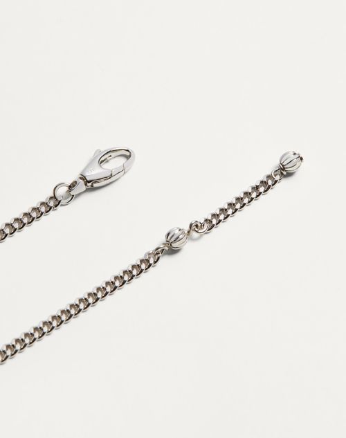 Valentino Garavani - Valentino Garavani Vlogo Signature Metal Bracelet - Transparent - Man - Jewellery