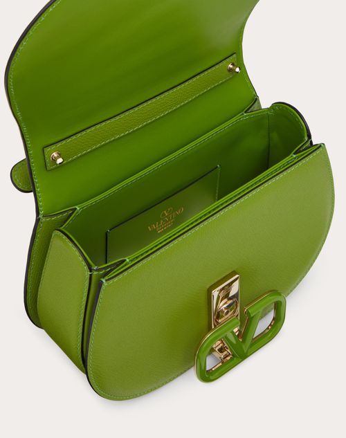 VALENTINO Garavani VSling Small Smooth Leather Shoulder Bag Green