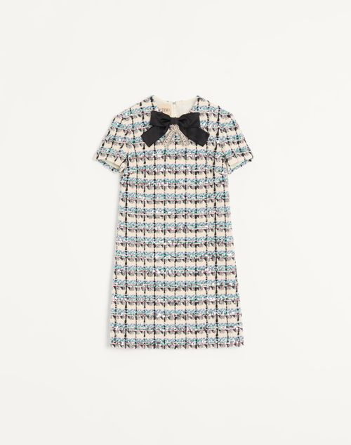 Valentino - Tweed Paillettes Embroidered Short Dress - Multicolor - Woman - Woman Ready To Wear Sale