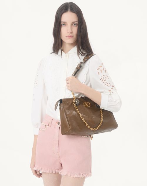 Valentino - Camicia In Popeline Ricamata - Bianco - Donna - Camicie E Top