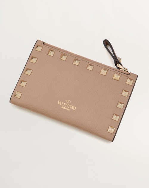 Rockstud Leather Card Holder