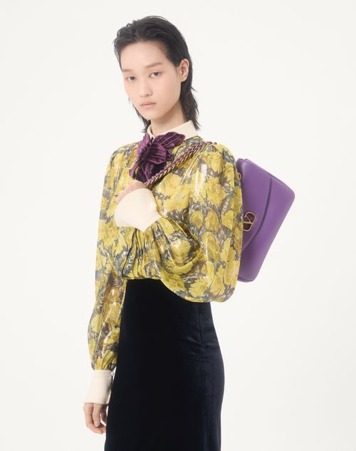 Valentino Garavani - Valentino Garavani Djuna Medium Chain Bag In Nappa Leather - Purple - Woman - Shoulder Bags