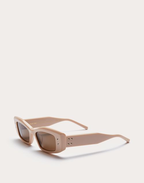 Valentino - V -rectangular Acetate  - Beige/dark Brown - Woman - Woman