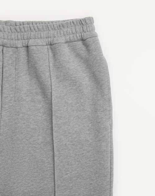 Valentino - Valentino Cotton Jogging Trousers With Vlogo Embroidery - Grey - Man - Pants And Shorts