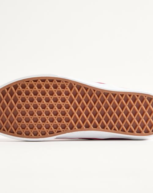 Valentino Garavani - 발렌티노 가라바니 X 반스 브이로고 체커보드 프린트 및 폴카 도트 디테일 패브릭 슬립온 스니커즈 - 버터/블랙/루주 퓌르 - 여성 - 슈즈