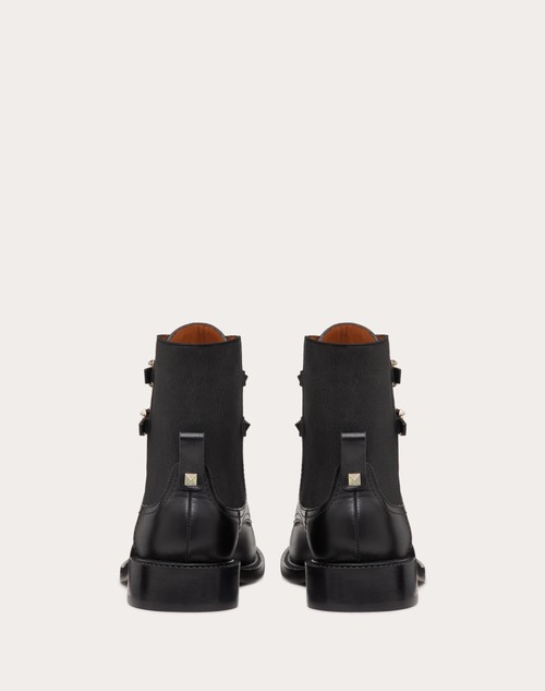 ロックスタッズ カーフレザー ショートブーツ 20mm for ウィメンズ インチ ブラック | Valentino JP