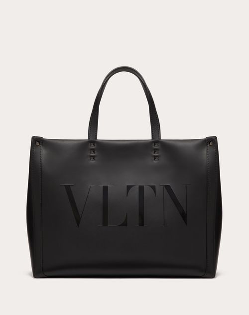 Vltn レザー ミディアム トート for メンズ インチ ブラック | Valentino JP