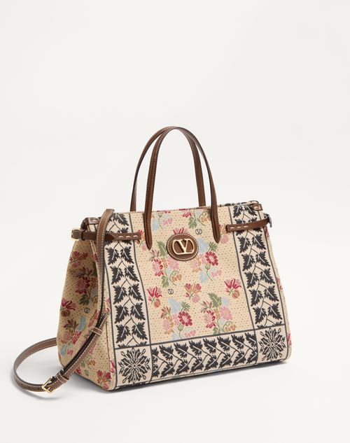 Valentino Garavani Antibes Medium Shopping Bag In Jacquard