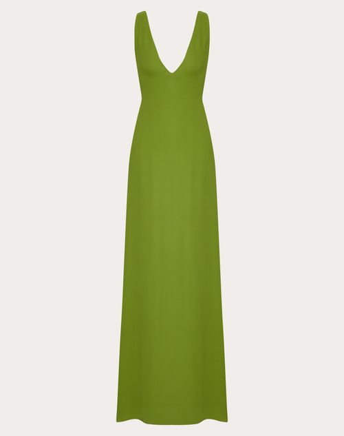 Valentino - Robe Longue En Cady Couture - Vert - Femme - Robes De Soirée