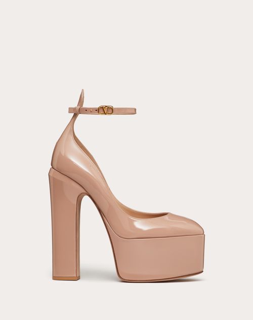 Valentino Garavani - Zapatos De Salón Con Plataforma Tan-go De Charol Y Tacón De 155 mm De Valentino Garavani. - Rose Cannelle - Mujer - Rebajas Para Mujer